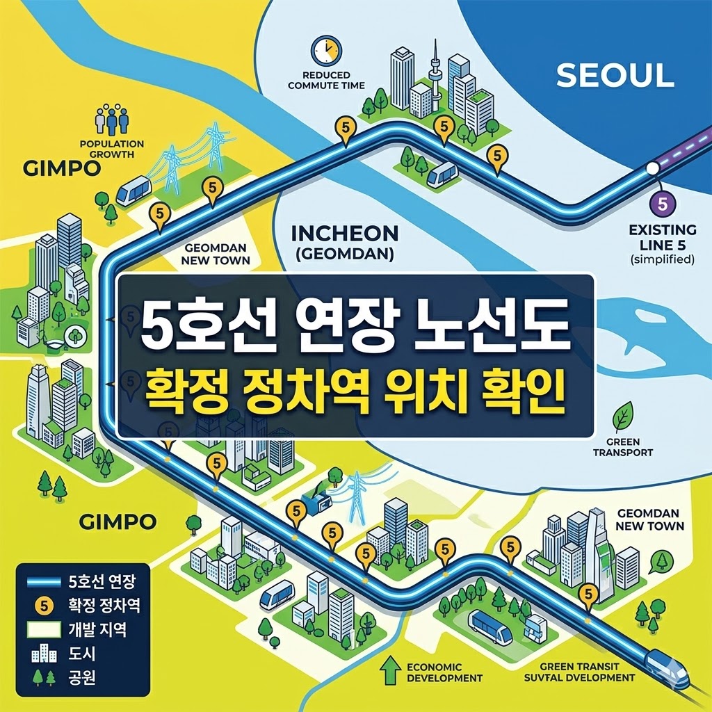 김포 검단 5호선 연장 노선도 정차역 위치와 사업 추진 현황 - futureself-v1